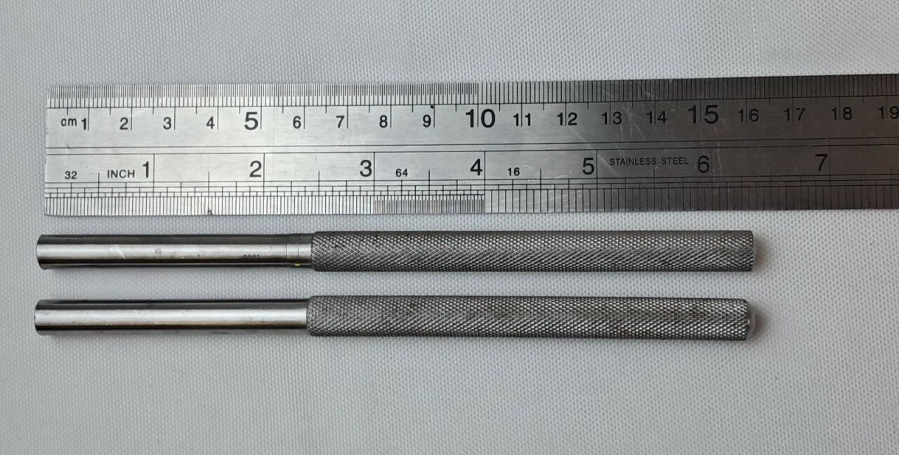 KMEDIC KM 46-898 & Jarit 250-435 8mm Orthopedic Bone Tamps Pair — photo 5