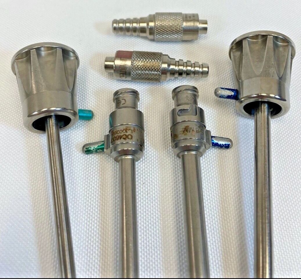 CONMED LINVATEC 4.6mm & 5.8mm Arthroscopic Cannulas & Adapters Set of 6 — photo 2