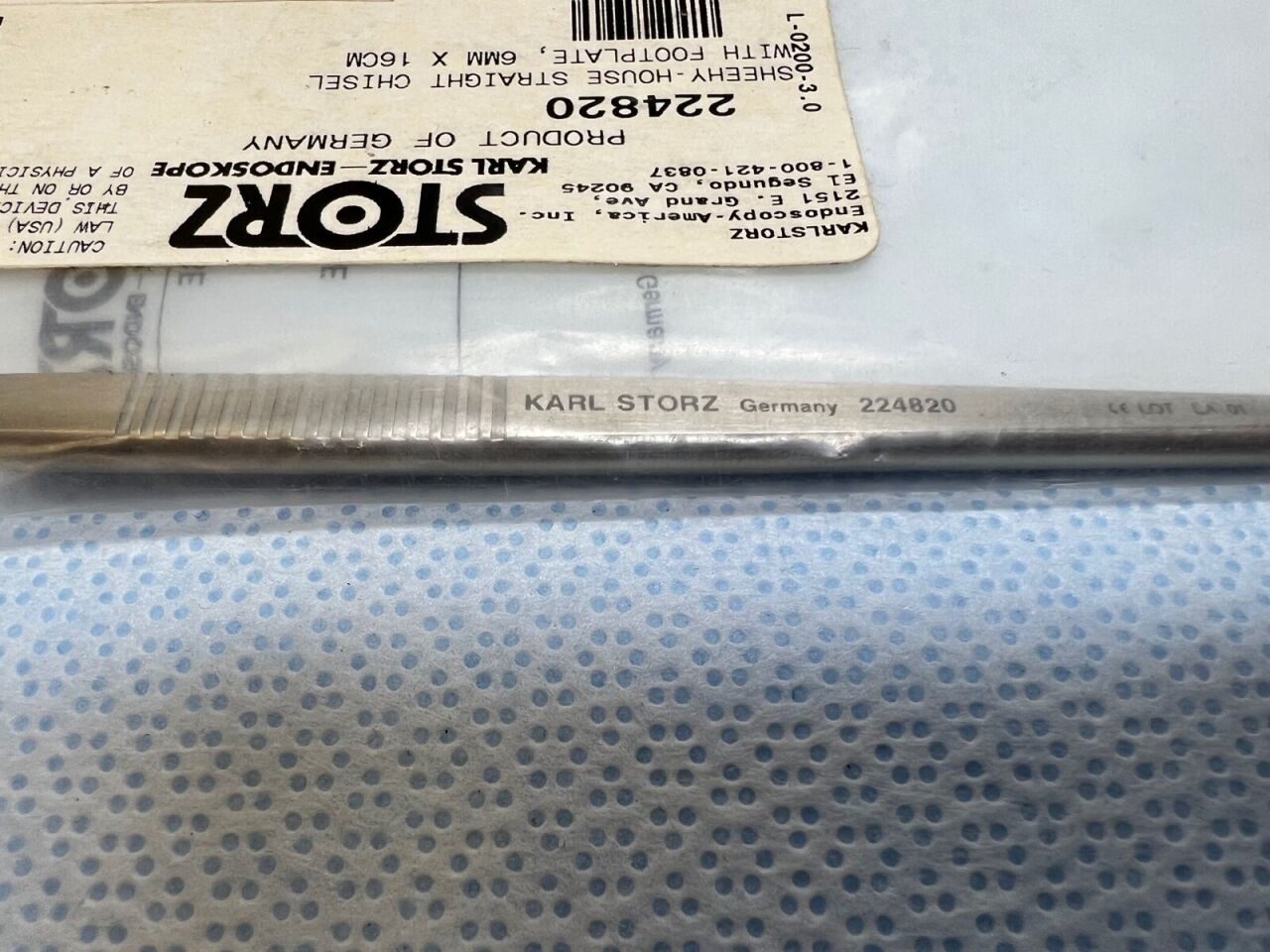 KARL STORZ 224820 Sheehy House Straight Chisel With Footplate 6mm x 16cm — photo 4