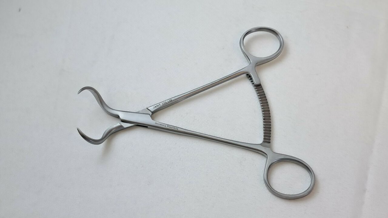 JARIT 225-139 Reduction Forceps Curved 6" Ratcheting Handle