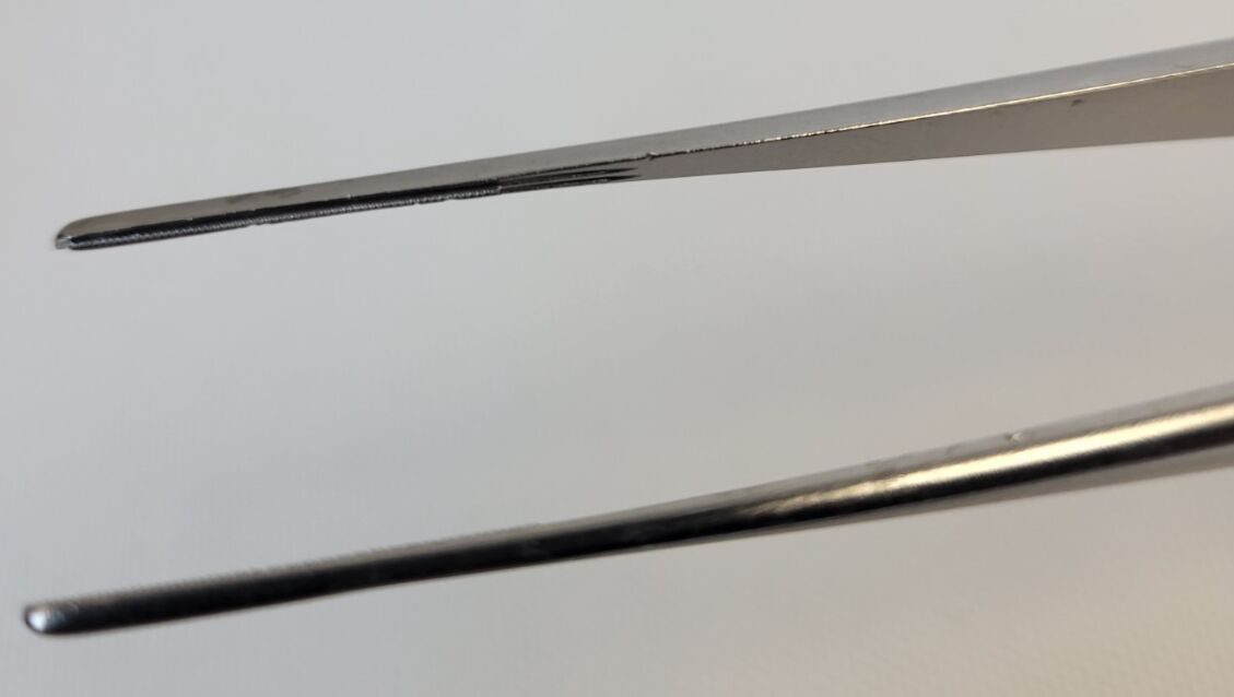 Set of 4 7.75" Straight 2.5mm wide Tips DeBakey Atraumatic Tissue Forceps — photo 5