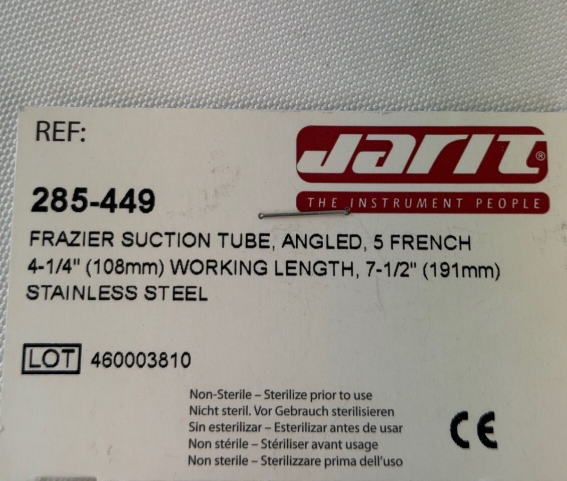 JARIT 285-449 Frazier Suction Tube Angled 5Fr — photo 2