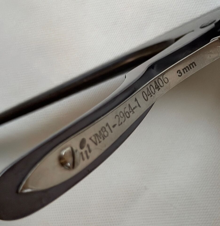 AVALIGN VM81-2964-1 Ceramic Coated 3mm x 40deg Up x 8" Kerrison Rongeur NeuroSpine — photo 5