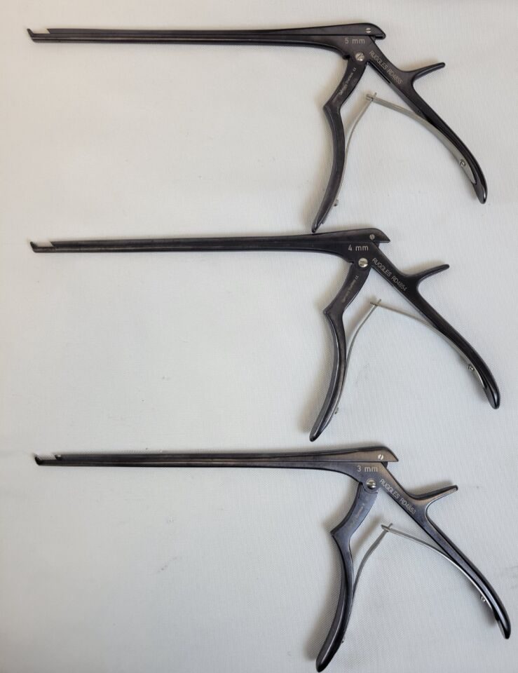 RUGGLES Various Kerrison Rongeurs, 8", 40 Upward Bite Angle, With Case — photo 3