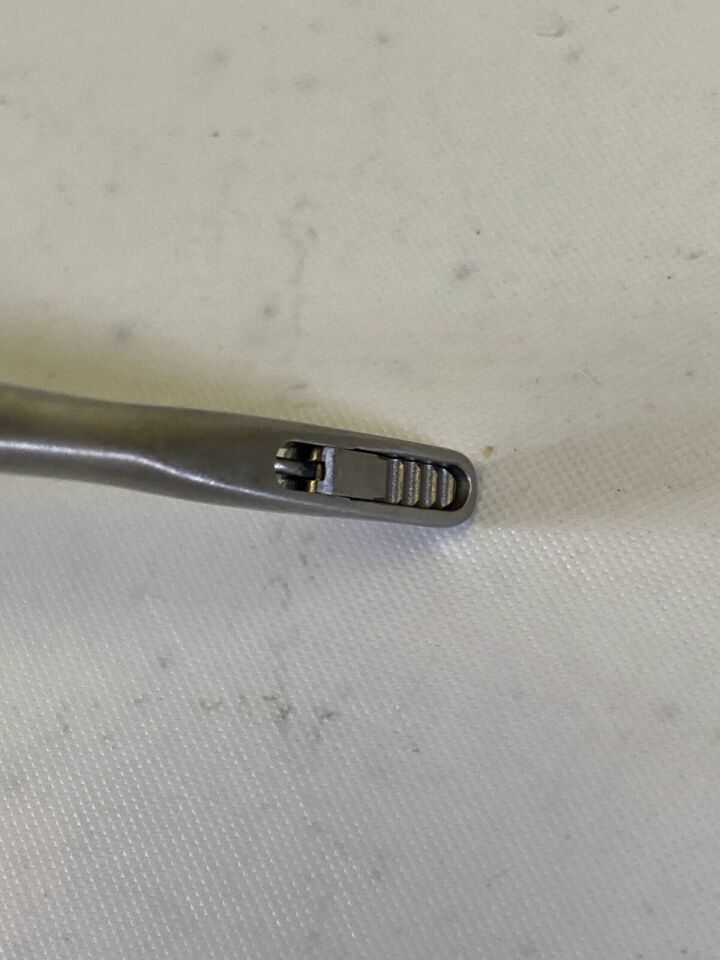XOMED INTEGRA 3712301 Frontal Sinus Recess Giraffe Forcep 110deg Vertical Jaws ENT — photo 6