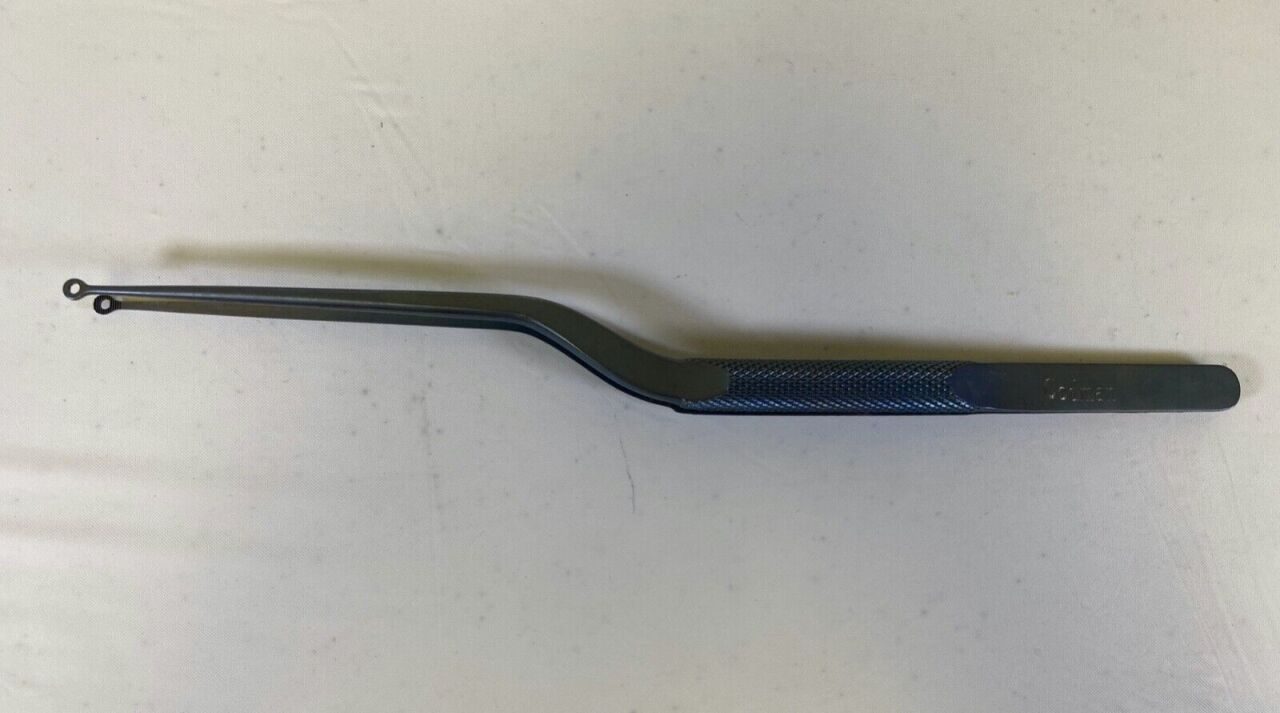 CODMAN 80-1736 Titanium Rhoton Bayonet Tumor Forceps 4mm Ring x 9"