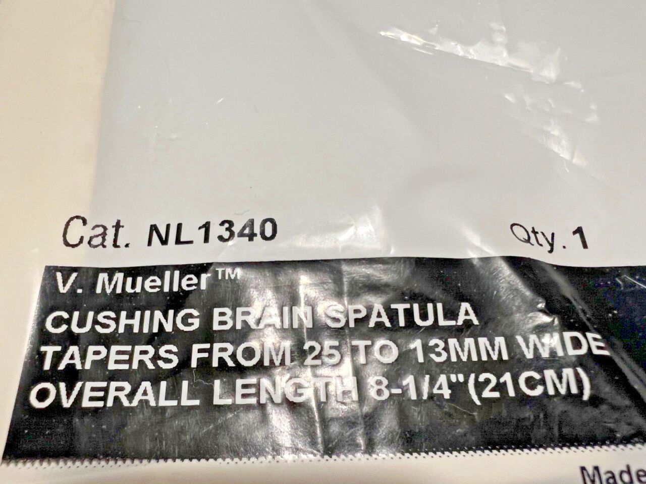 V. MUELLER NL1340 Cushing Brain Spatula Tapers From 25-13mm Wide 8-1/4" Length — photo 2