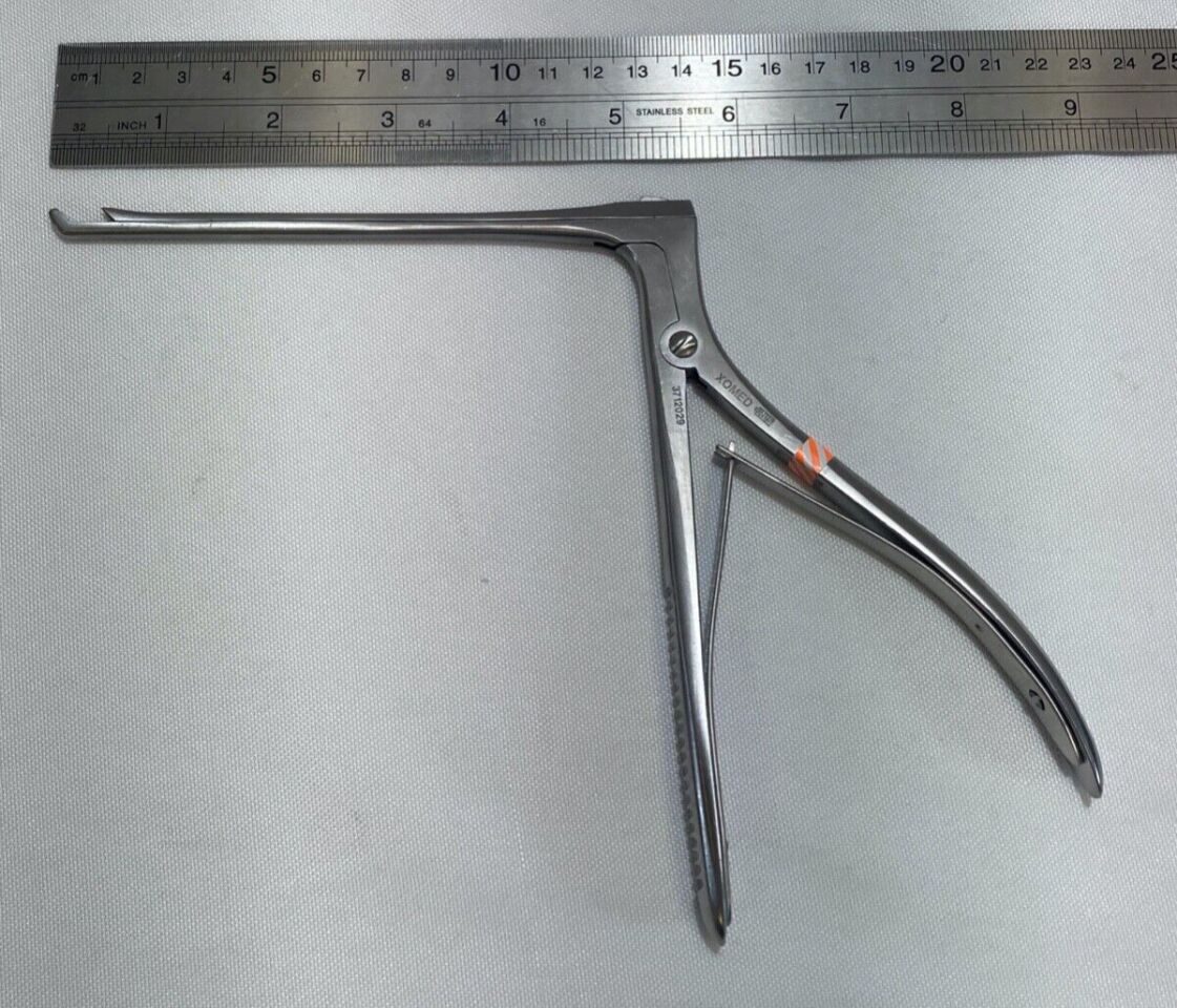 XOMED 3712029 Hajek-Kofler Antrum Punch Forceps 4mm x 45deg Up x 140mm WL ENT — photo 11