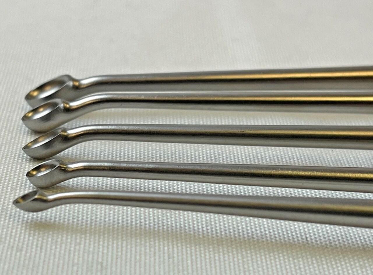 SYMMETRY SURGICAL Bruns Hollow Handle Reverse Angle 9" 1-0000 Set of 5 Curettes — photo 4