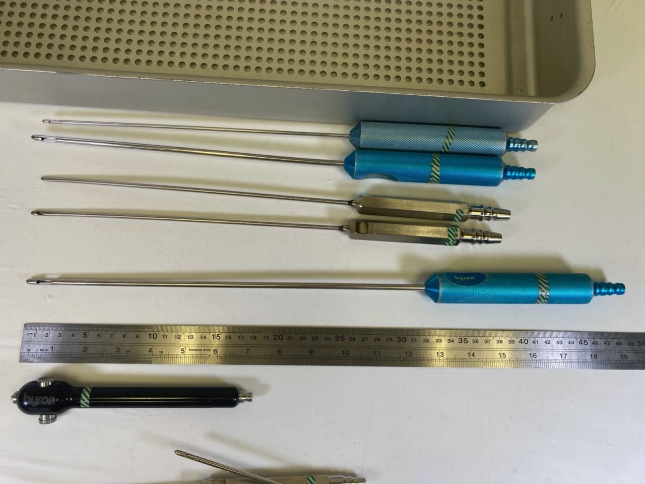 VARIOUS  Liposuction Cannulas w/ Sterilization Case Byron Hun Han — photo 2