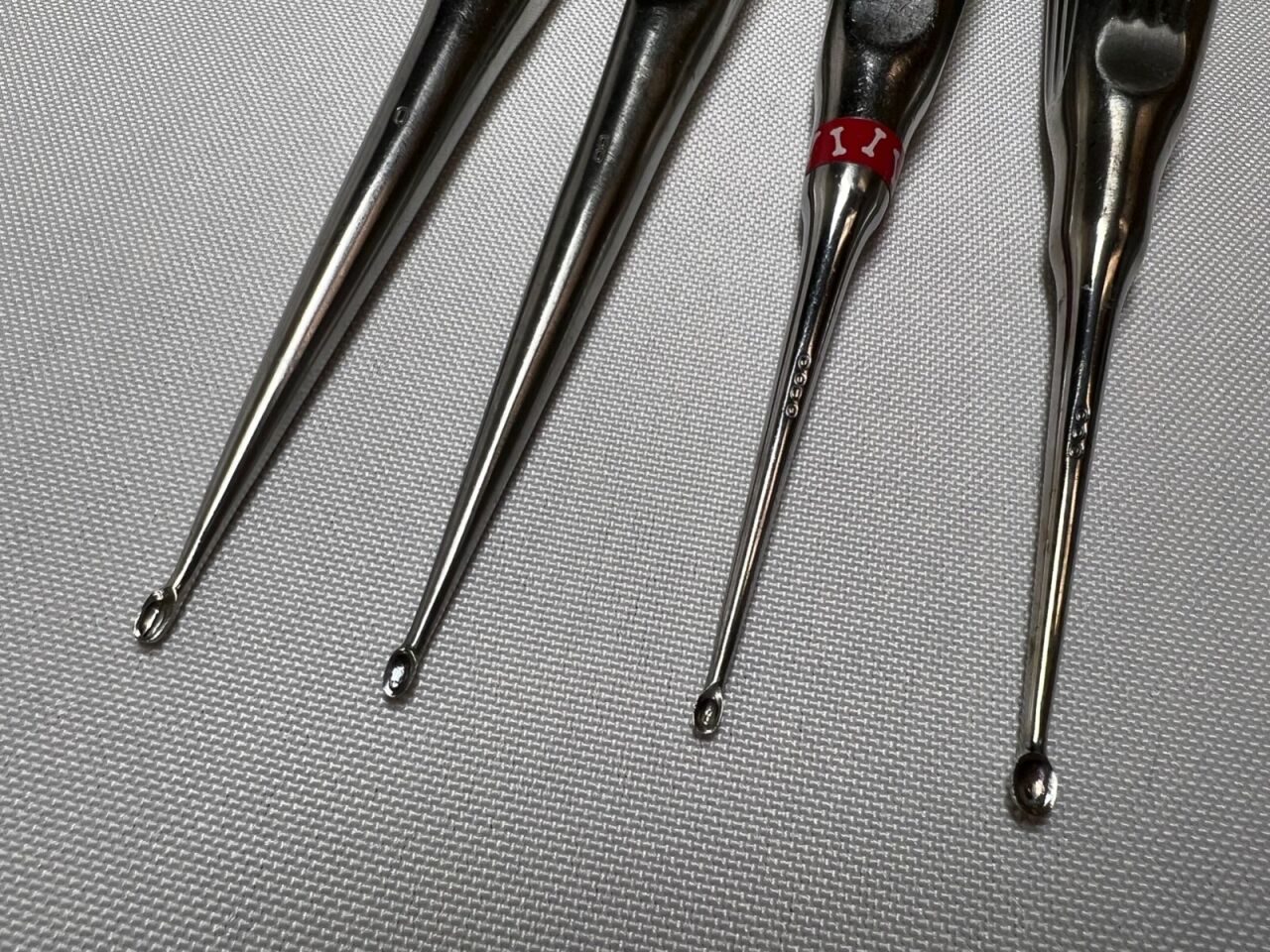 AMBLER Sizes 0 00 000 0000 7" Bone Curettes Set of 4 — photo 3