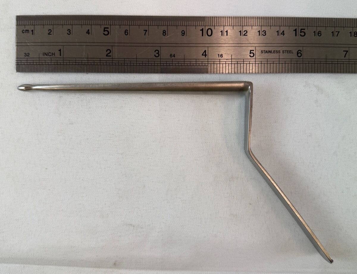 SONTEC 516-506 Teales Gorget Speculum Tapered 1/2 Moon-Probe End 4.75" Shaft 4" — photo 7