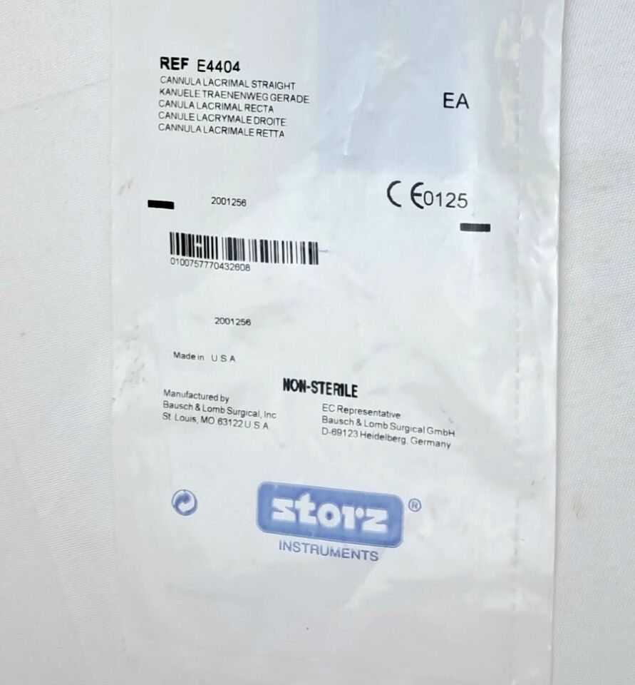 KARL STORZ E4404 Lacrimal Cannula Straight 23GA 10mm Tip Reinforced Shaft — photo 3