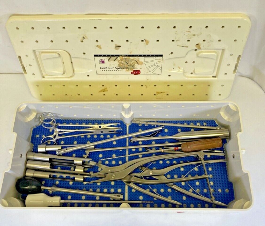 ODEV Various 18 Piece Orthopedic Development Contour Spinal System Instrument Set & Case
