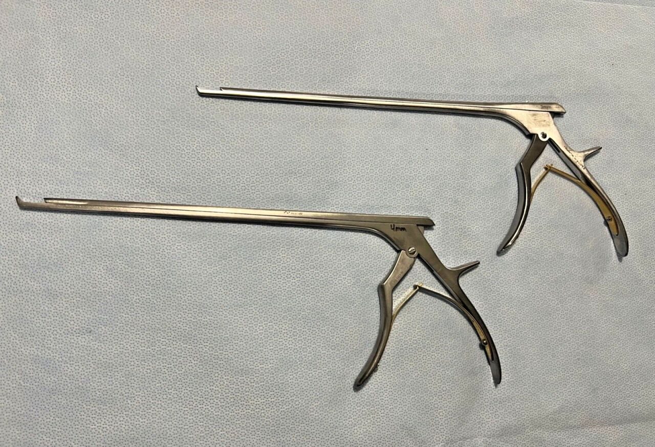 V. MUELLER NL4071-113 NL4071-114 3mm 4mm 40° X 11.5" Kerrison Rongeur Set of 2 — photo 1