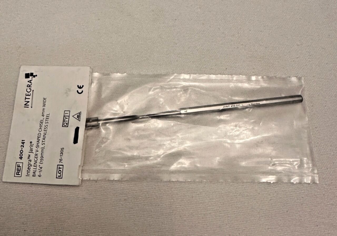 INTEGRA 400-241 4mm Wide 6-1/4" Ballenger V-Shaped Chisel