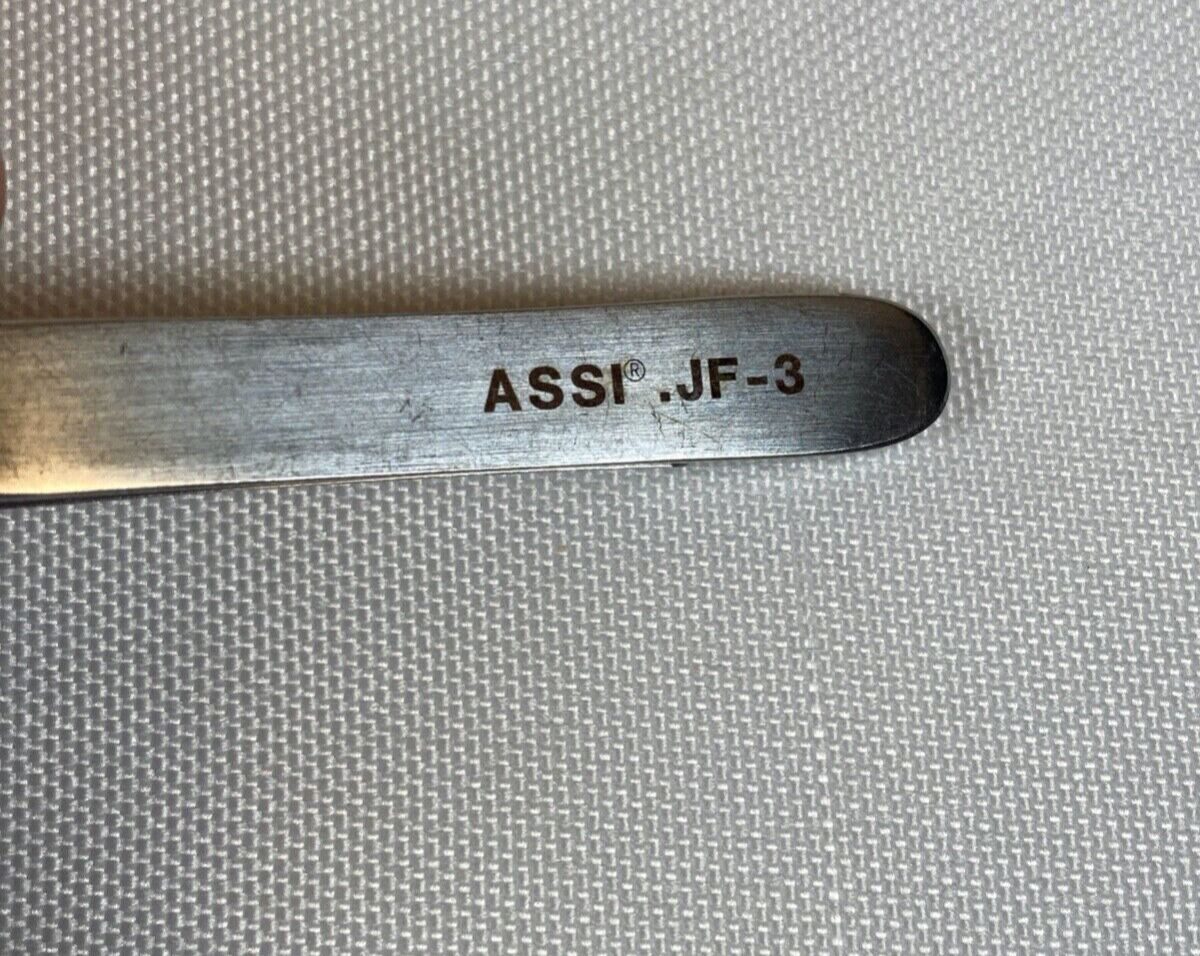 ASSI JF-3 Micro Surgery Forceps 0.3mm Tip Diam. X 4.25" Cardiovascular — photo 3