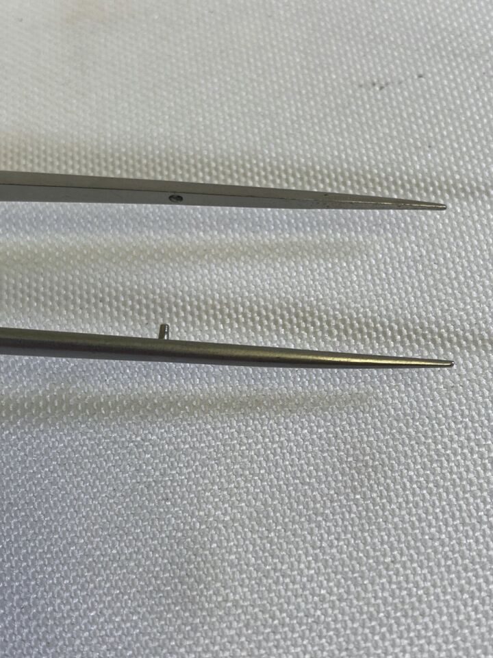 SCANLAN 3789-20N Bayonet Micro Forceps 0.8mm Straight Diamond Dust Tips 10" — photo 4