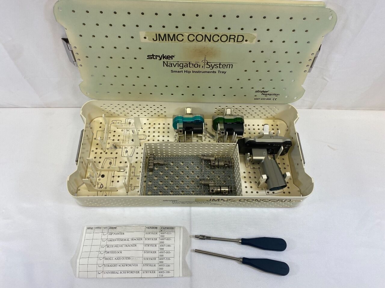 STRYKER 6007-035-000 6007-11 Navigation System Smart Hip Instrument Tray — photo 1