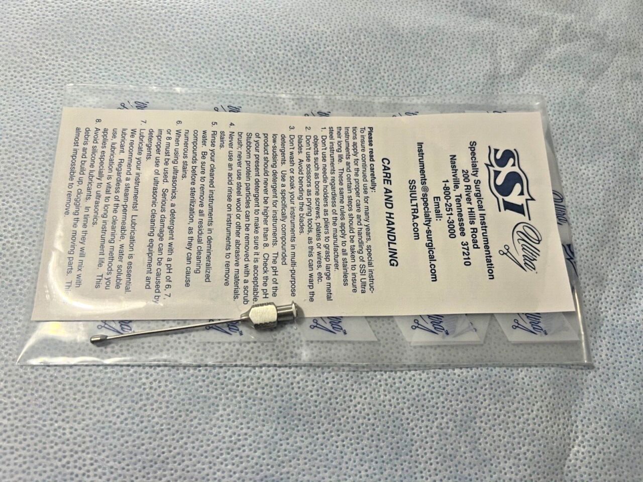 SSI ULTRA 54-6000 Heparin Needle 2.9mm Olive Tip 2" Length — photo 1