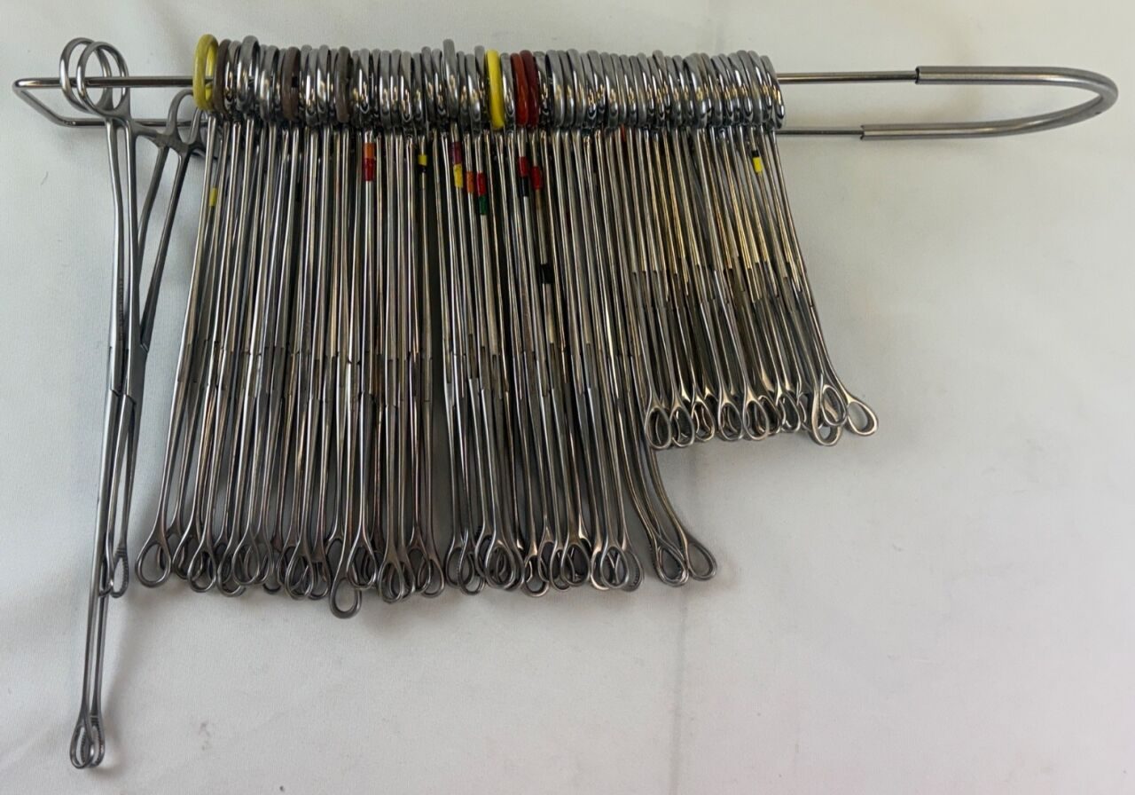JARIT Foerster Sponge Forceps 7" & 9.5" Lot of 56 w/ Stringer