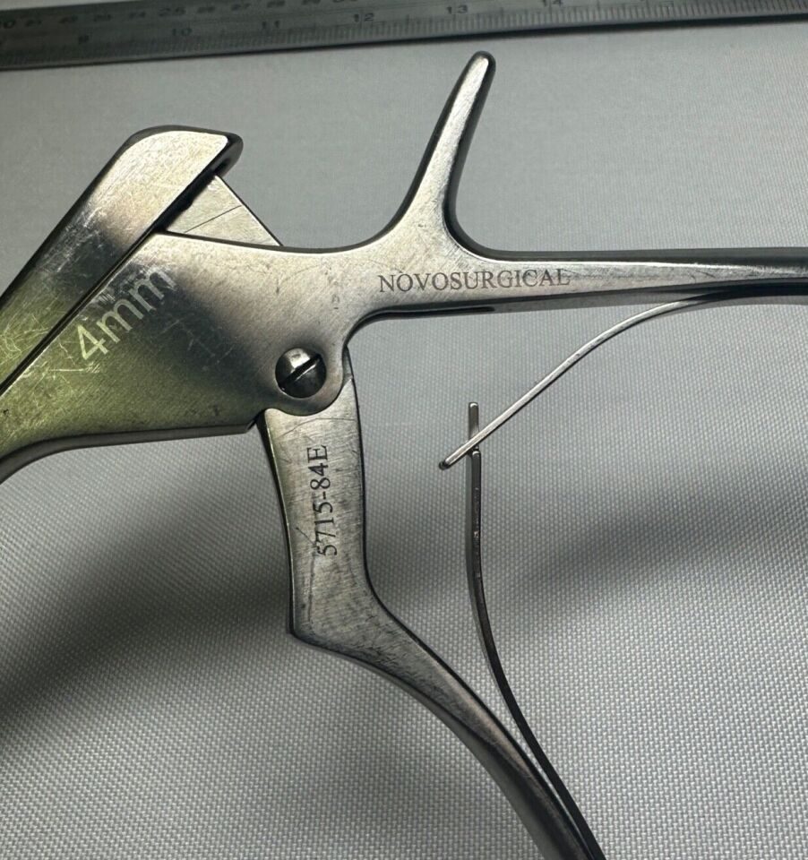 NOVO SURGICAL 5715-84E Laminectomy Kerrison Rongeur 4mm X 40deg Up — photo 3