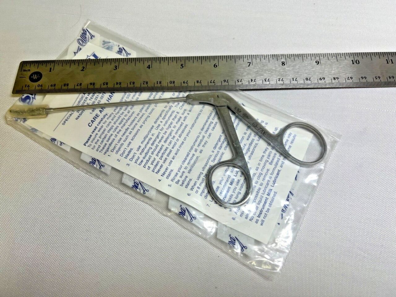 SSI ULTRA 63-7706 Surgical Nasal Scissors Left 11mm Blades 8-3/4" Length — photo 4