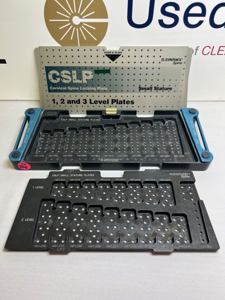SYNTHES (EMPTY) CSLP Cervical Spine Locking Plate Module 1,2 & 3 Plates Case
