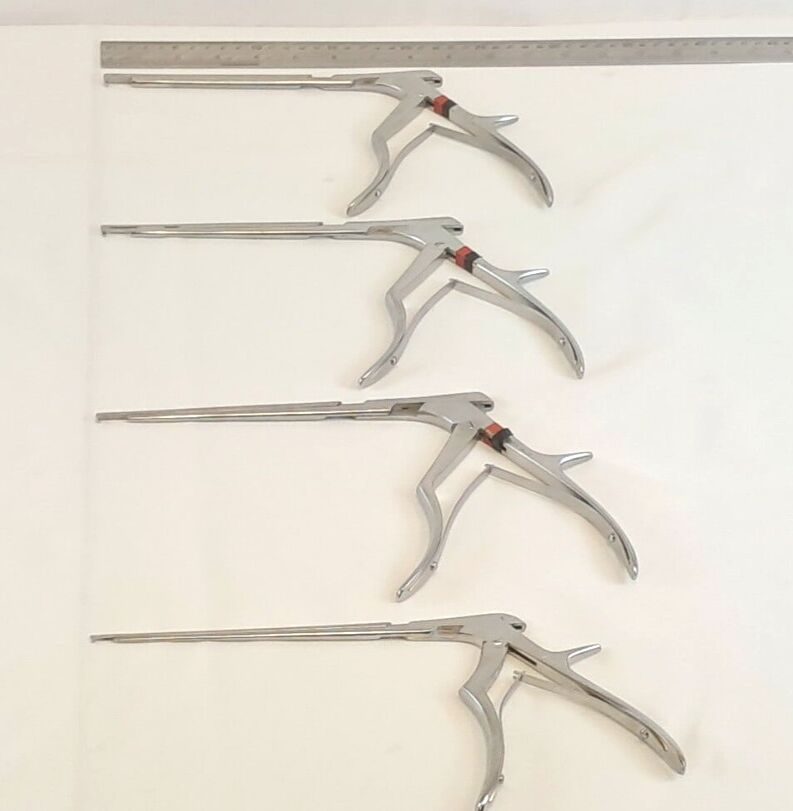 V. MUELLER Boss 1 3 4 & 5mm x 90deg Down x 8" Set of 4 Kerrison Rongeurs Ortho — photo 5