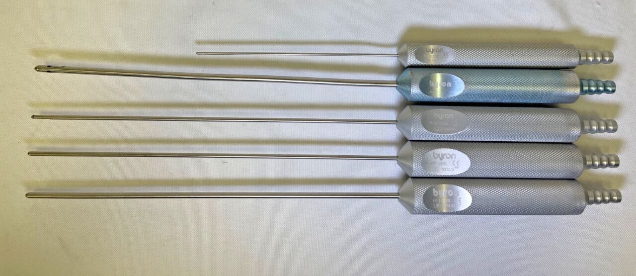 BYRON  Set of 5 Liposuction Cannulas w/ Sterilization Case — photo 2
