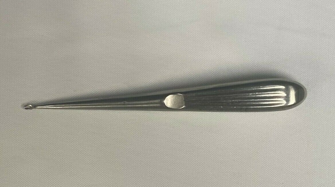 KMEDIC KM 46-517 Brun Bone Curette Oval Cup 7in Straight Size 0