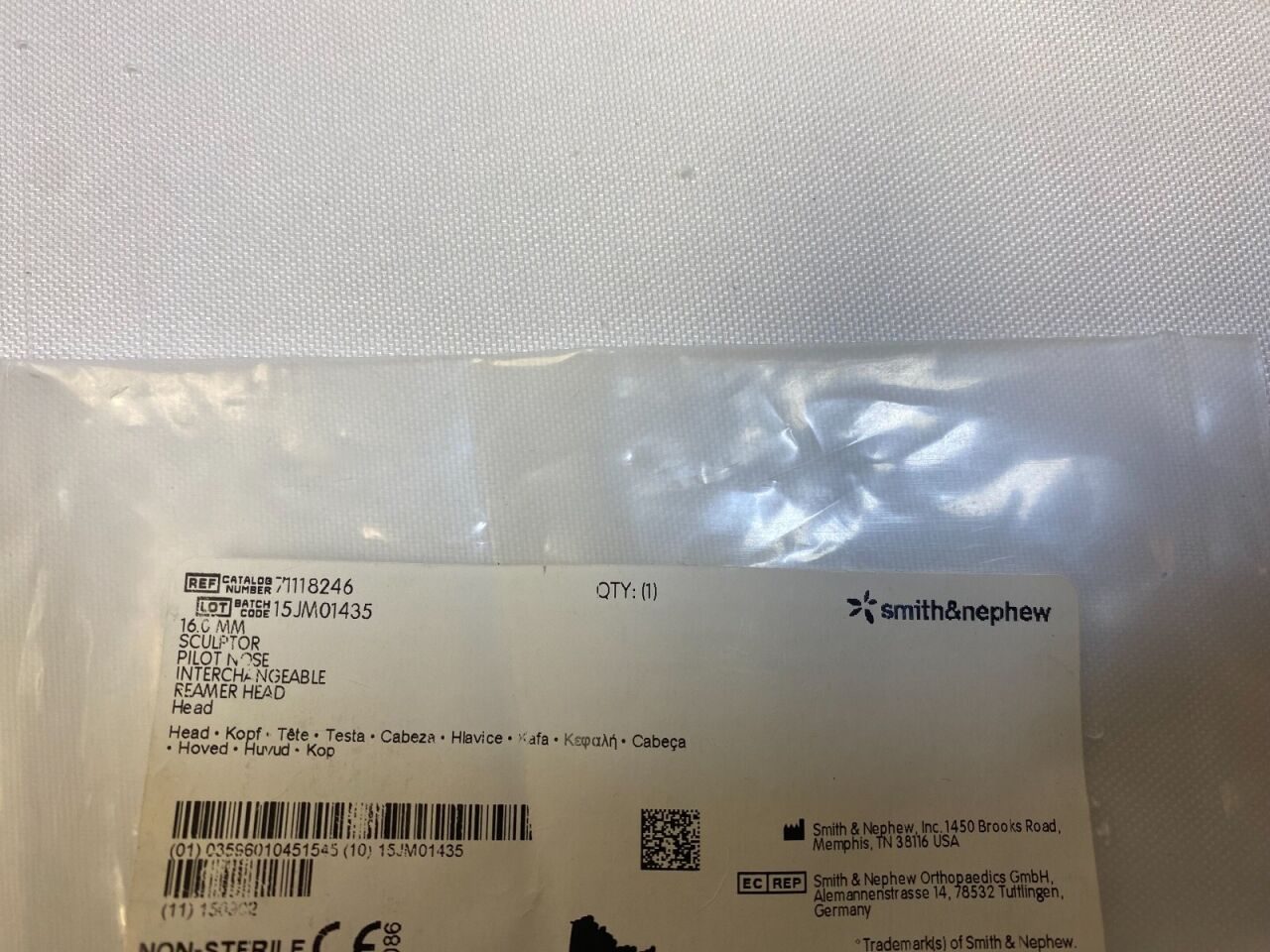 SMITH & NEPHEW 71118246 16mm Sculptor Pilot Nose Reamer Head — photo 2