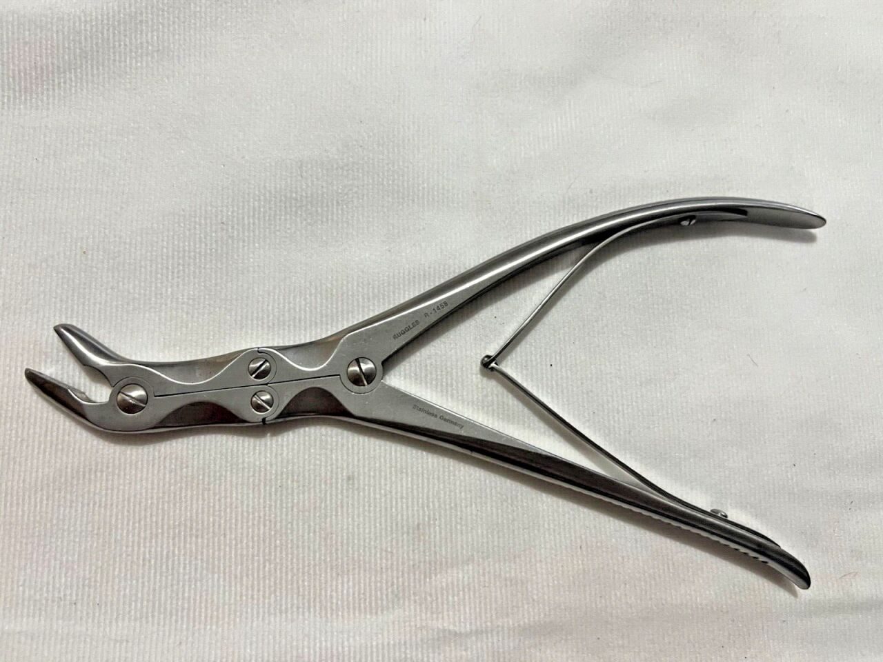 RUGGLES R-1458 9-1/2" Length Angled Double Action Duckbill Rongeur