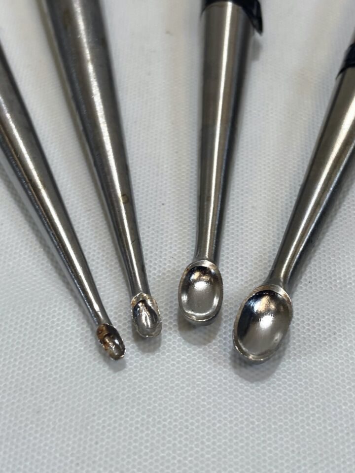 SSI ULTRA 7" Sizes 00/0/2/3 Brun Bone Curettes - Set of 4 — photo 5