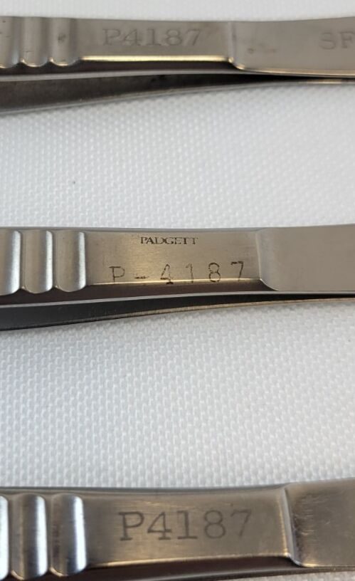 PADGETT P4187 Set of 3 Extra Fine Dressing Forceps, Straight, 5-5/8" — photo 4