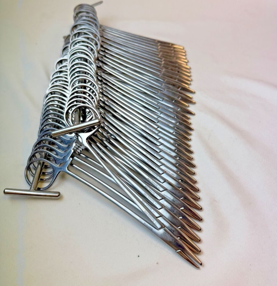 SYMMETRY 64-2513 7.25" Set of 36 Mayo-Hegar Needle Holders W/ Stringer — photo 4