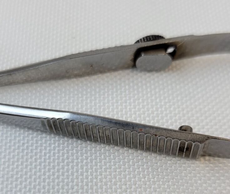 STORZ E3280 Corneal Transplant Eye Scissors, Curved Blades, Ophthalmology — photo 3