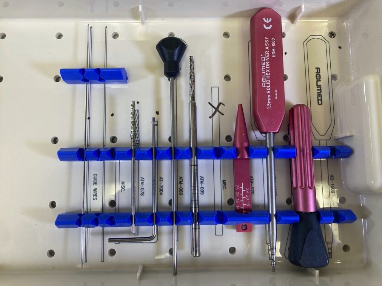 ACUMED ATM-031 Mini Acutrak Instrument Set w/ Sterilization Case — photo 2