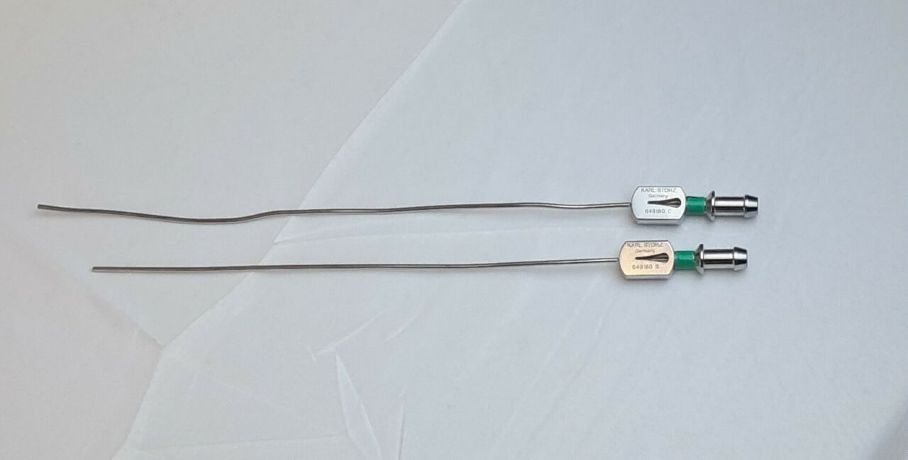 KARL STORZ 649180 B & 649180 C Suction & Irrigation Tube Curved ENT 2 PC Set