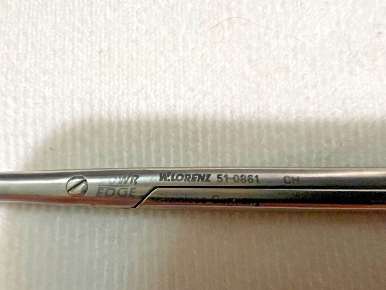 W. LORENZ 51-0861 Power Edge Mayo Slight Curved Scissors Blunt Tips 7" Length — photo 3