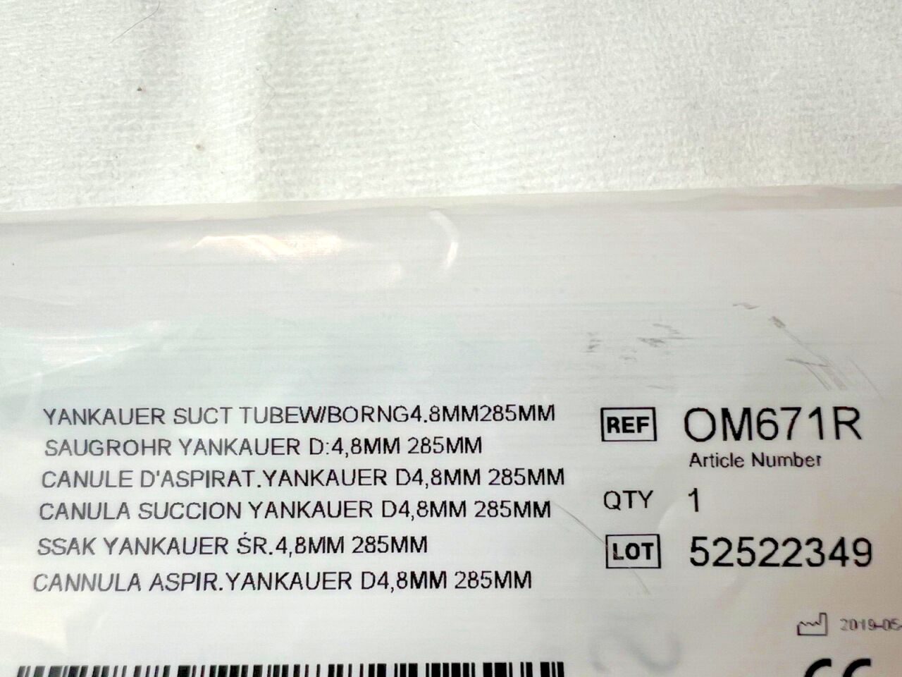 AESCULAP OM671R Angled Suction/Irrigation Cannula 4.8mm X 11-1/4" Length — photo 2