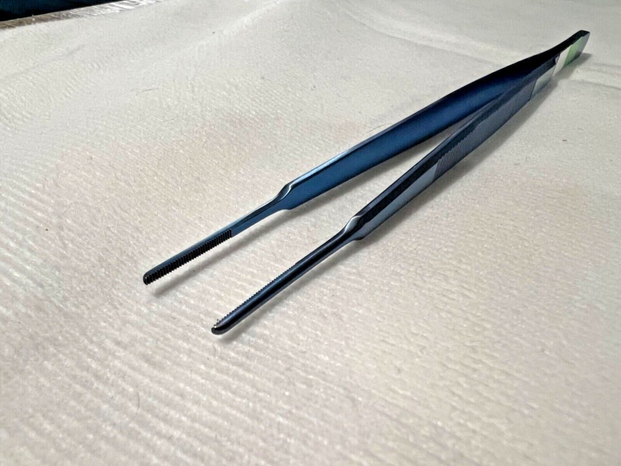 SYMMETRY SURGICAL 55-9000T TC Serrated Dust Tips 7" Length Micro Ring Tip Forceps — photo 2
