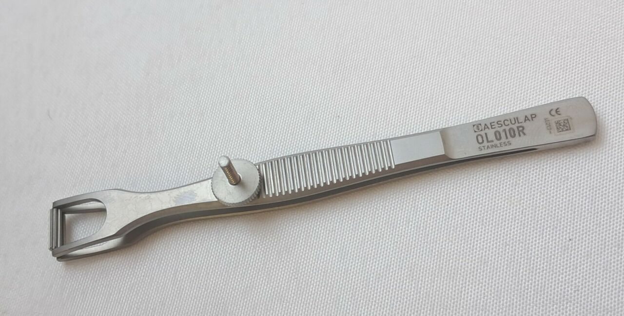 AESCULAP OL010R COTTLE Columella Clamp Surgical Forceps ENT