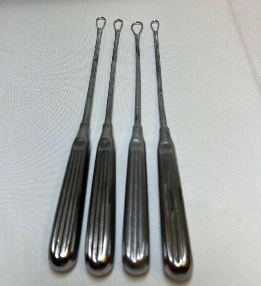 CODMAN  Set of 4 Blunt Uterine Curettes