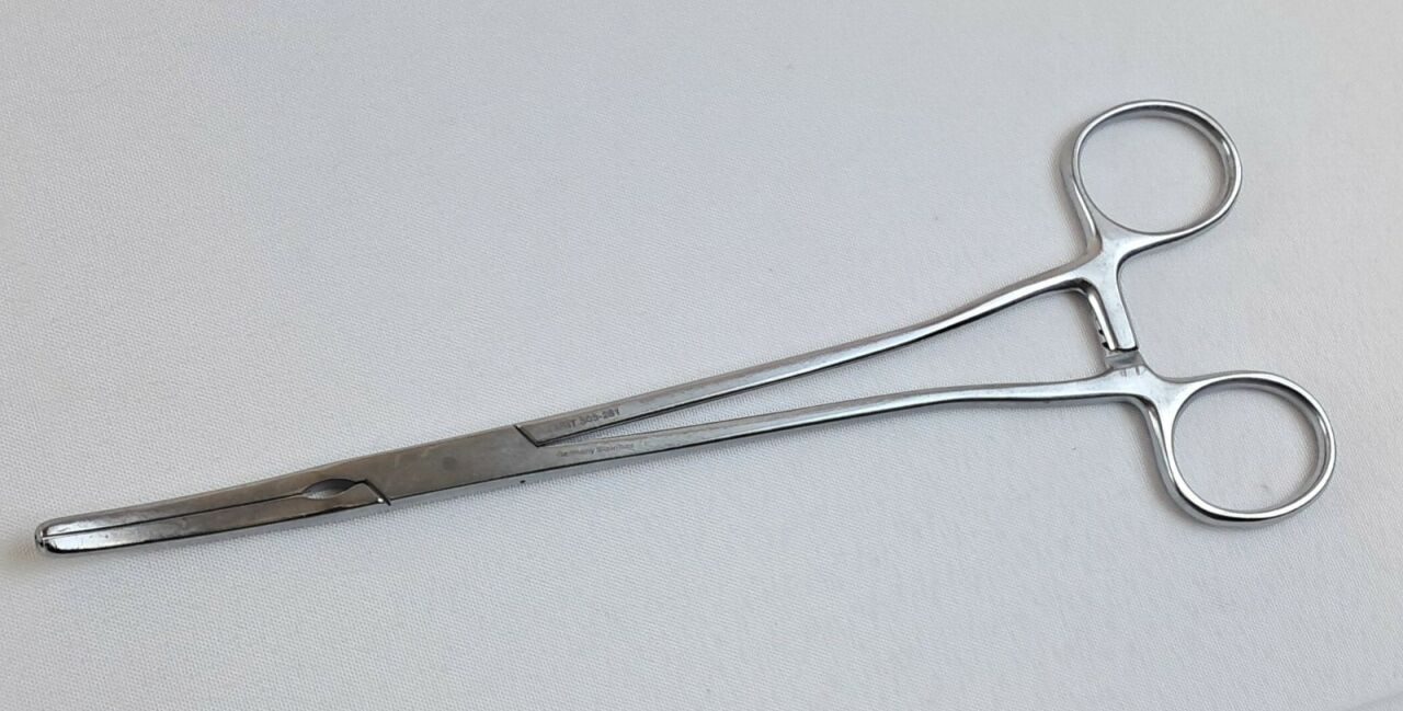 JARIT 505-281 8-1/2" Locking Serrated Z-Hysterectomy/Parametrium Forceps — photo 1