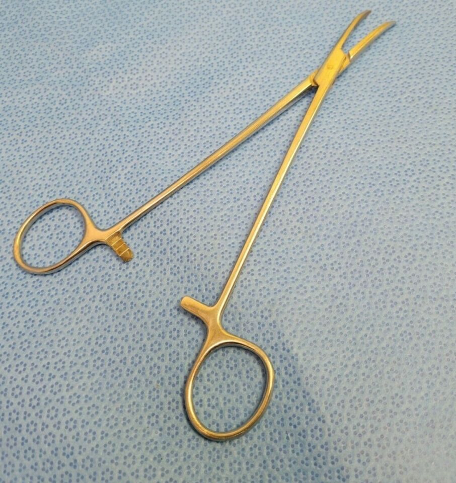 JARIT 450-310 Serrated Jaw Half Curved Schnidt Tonsil Forceps 7.5" — photo 3