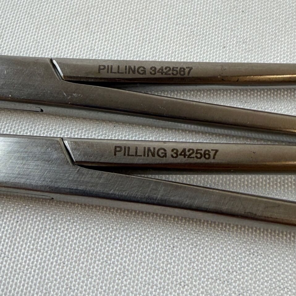 PILLING WECK 496110 Lahey Dissecting Forceps Strong Curve Serrated Jaws — photo 2