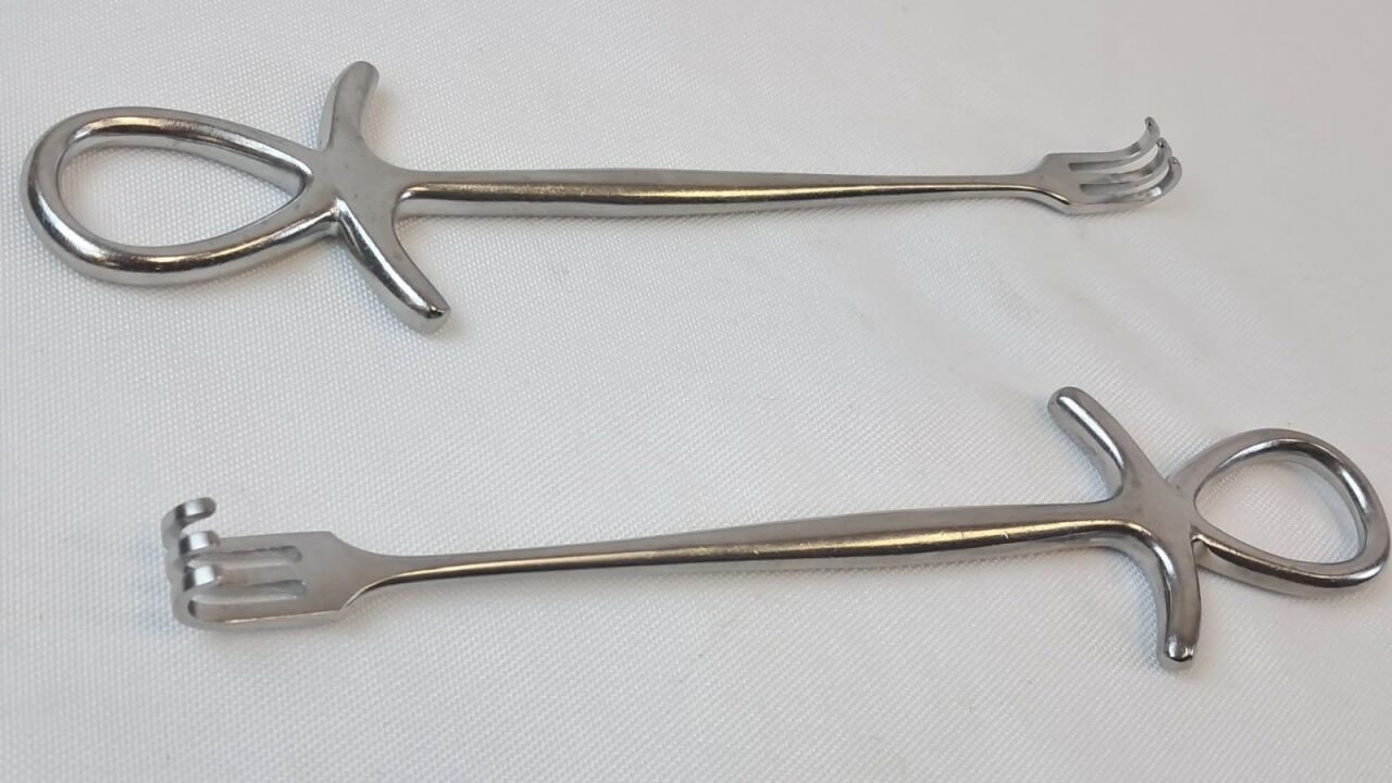 CODMAN 50-4226 Volkman Retractor 8-3/4" 3 Prong Blunt, Lot of 2 — photo 2