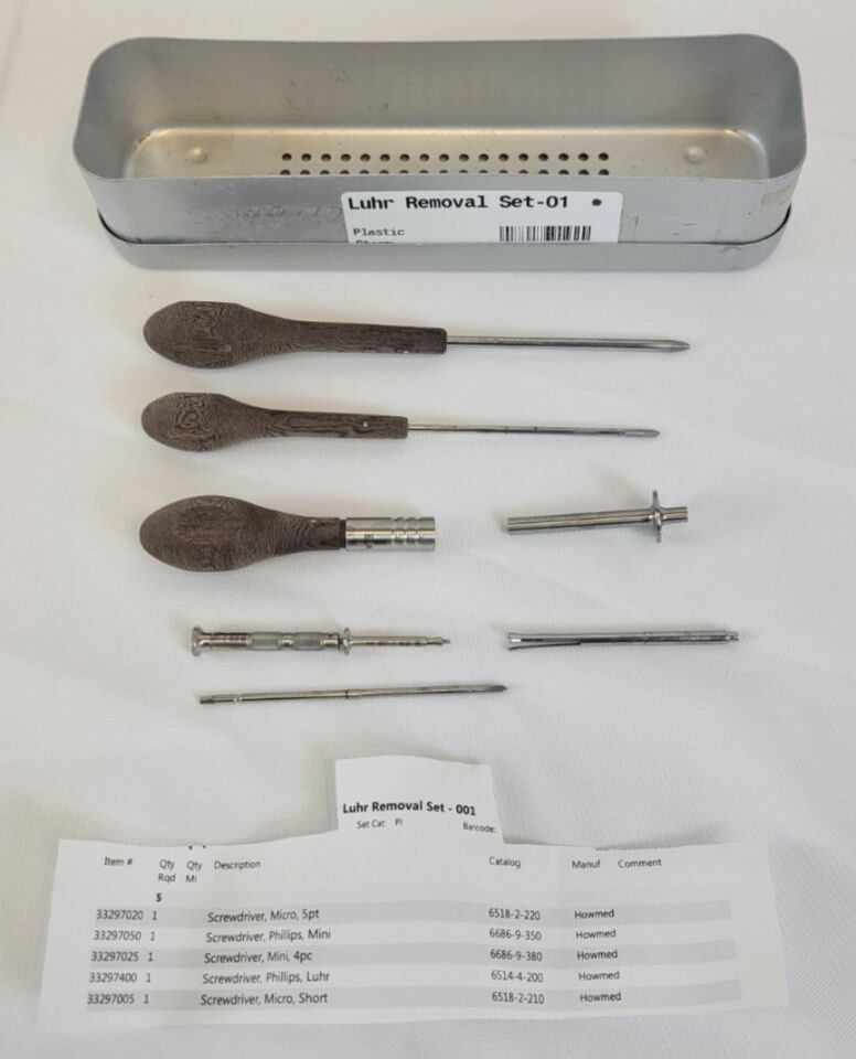 HOWMEDICA Various Luhr MaxioFacial Removal Set with Accessories and Box