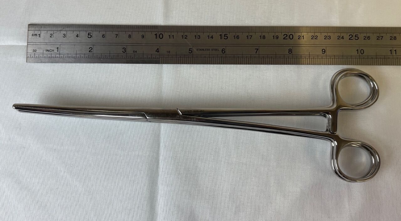 JARIT 505-160 Bozeman Uterine Dressing Forceps 10.2" Double Curve OBGYN, Set of 3 — photo 6